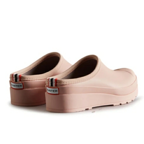 Hunter Azalea Pink Play Platfrom Slip-on Treaded Closed Toe Comfort Clog Shoe 9 - Picture 1 of 13